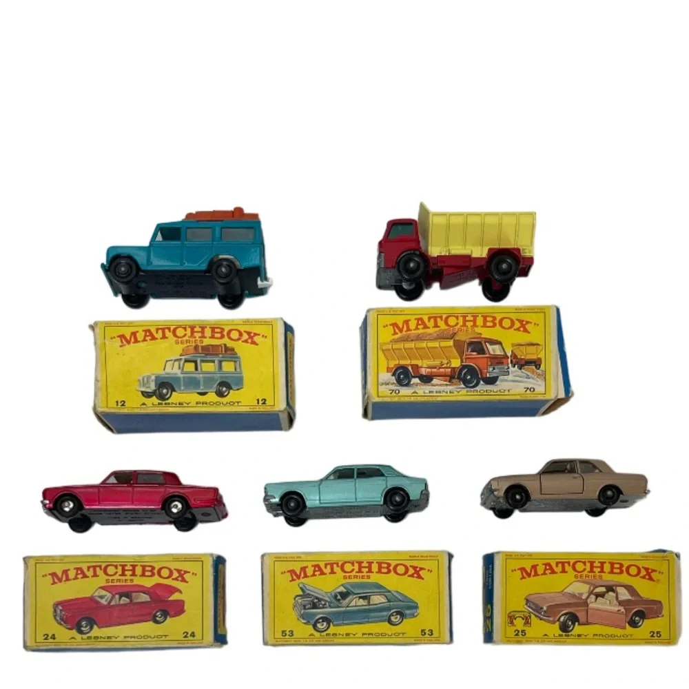 Vintage Die Cast Matchbox Cars 1960’s Original Box Lesney Cars Lot Bundle